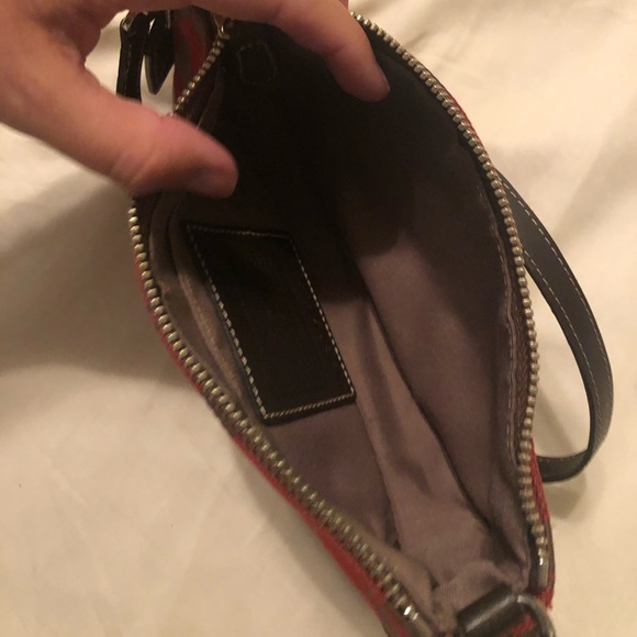 Vintage mini coach purse/crossbody red and brown - Picture 3 of 6